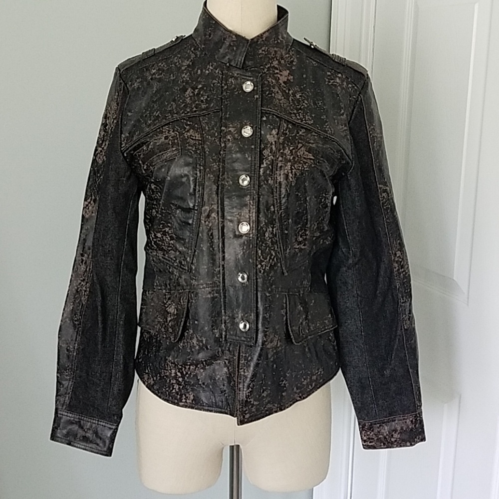 GENUINE leather moto jacket
